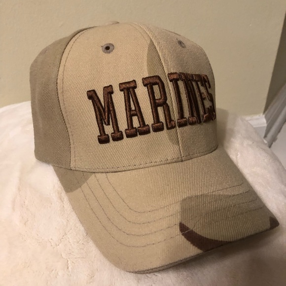 Vintage, NWOT, 🇺🇸 US Marines Camo Embroidered Cap Hat - Picture 2 of 5